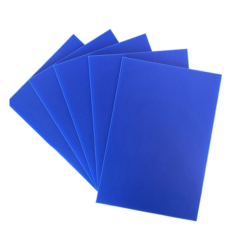 Feuille de plastique creuse ondulée PP imperméable colorée