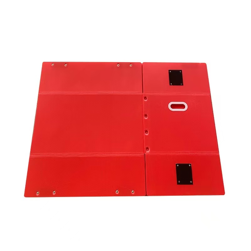 Boîte à retournement pliable en plastique ondulé PP avec rabat Velcro