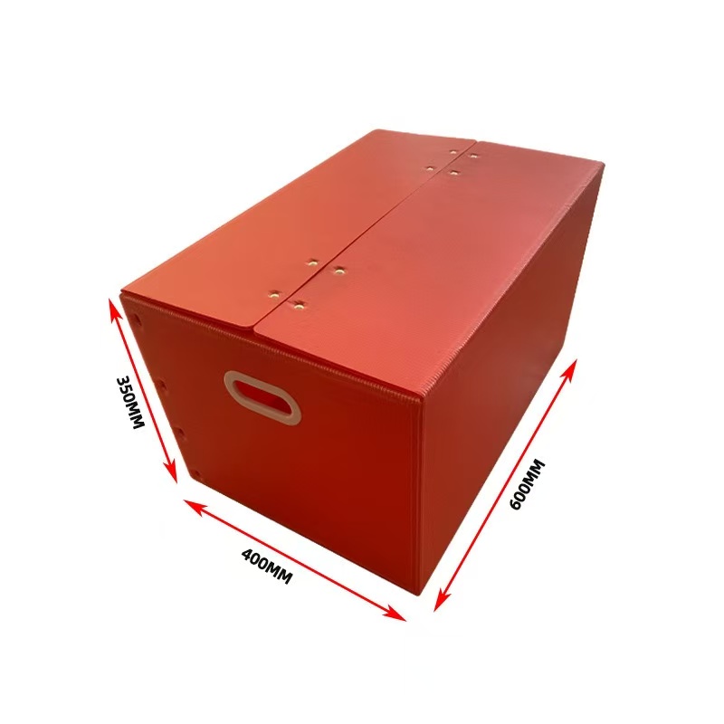 Boîte à retournement pliable en plastique ondulé PP avec rabat Velcro