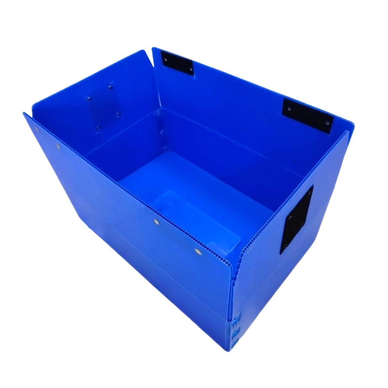 Carton en plastique pliable réutilisable Corflute avec couvercle fixe Velcro