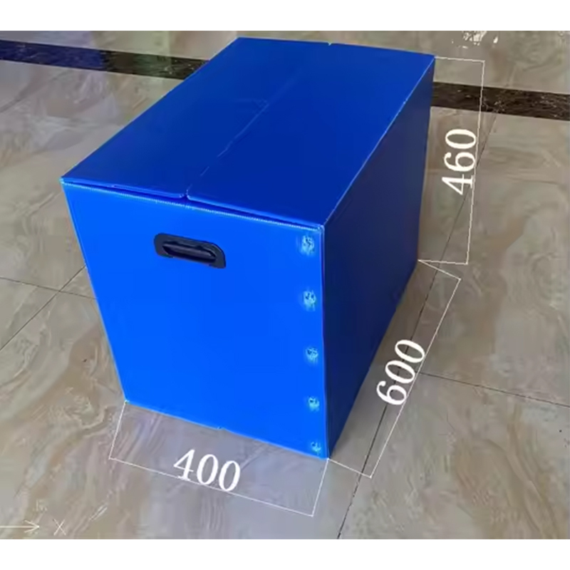 Boîte de rangement en plastique ondulé PP avec fermeture Velcro et trou pour les mains