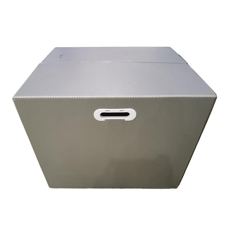 Boîte de rangement en plastique ondulé PP avec fermeture Velcro et trou pour les mains