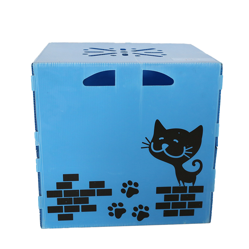 Porte-animaux pliable en plastique ondulé à trous d'aération multiples