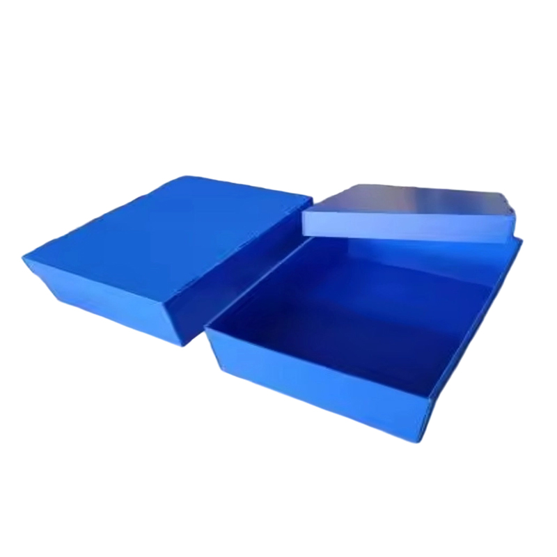 Boîte de couverture supérieure et inférieure en plastique ondulé pliable résistante à la poussière
