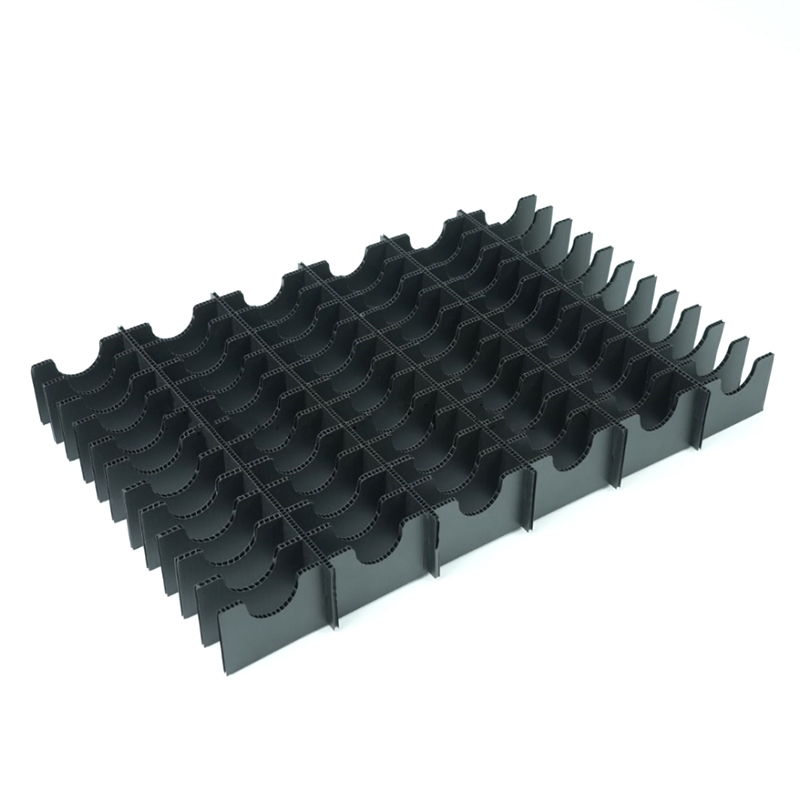 Conteneur compartimenté en carton creux PP ESD avec séparateur de grille
