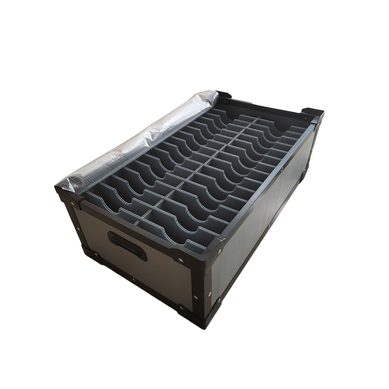 Conteneur compartimenté en carton creux PP ESD avec séparateur de grille