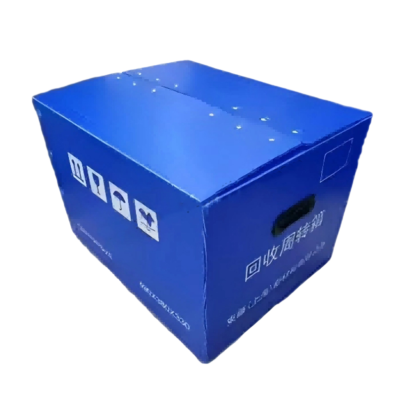 Boîte de déménagement portable en plastique ondulé PP avec trou pour la main et couvercle Velcro