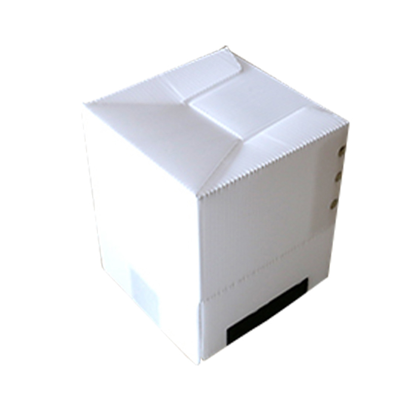 Boîte carrée en tôle creuse ondulée recyclable en PP avec fixation Velcro