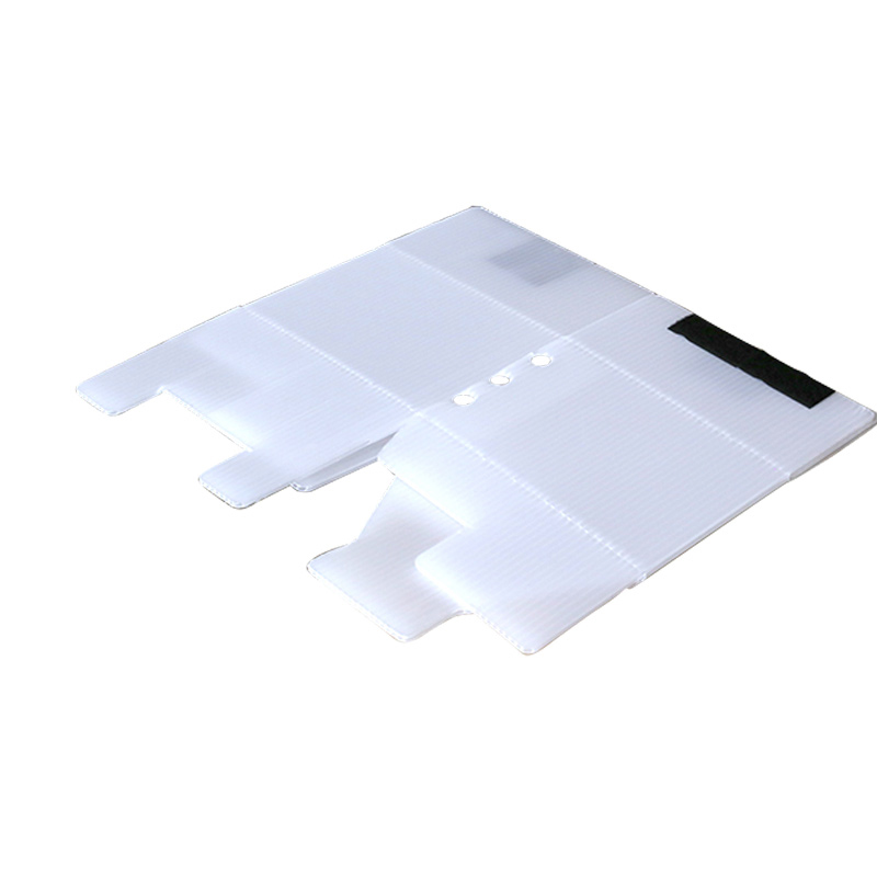 Boîte carrée en tôle creuse ondulée recyclable en PP avec fixation Velcro