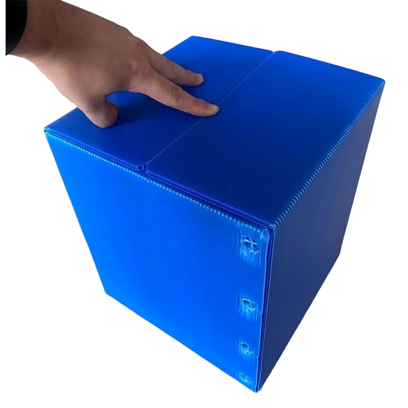 Bac de rangement carré empilable en plastique ondulé PP