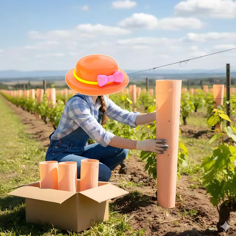 Protections d'arbres en plastique ondulé stabilisées aux UV