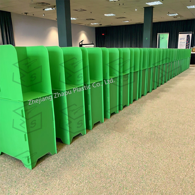 Stand d'élection portable étanche en plastique ondulé pour la confidentialité