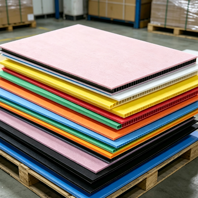 Feuille de plastique ondulée