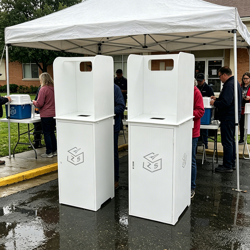 Stand électoral en plastique ondulé