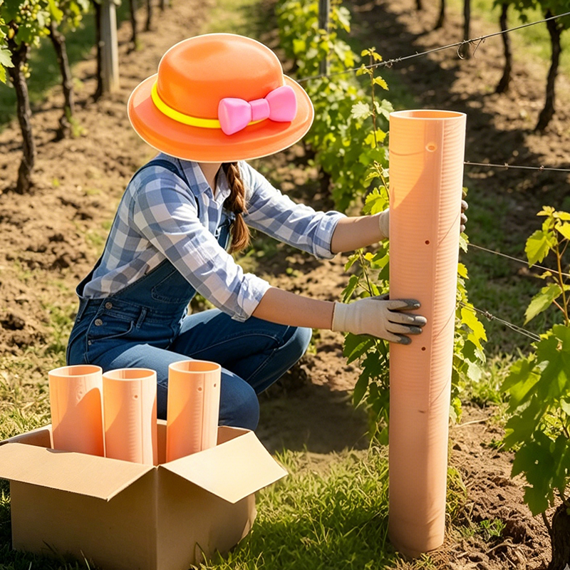 Protections d'arbres en plastique ondulé